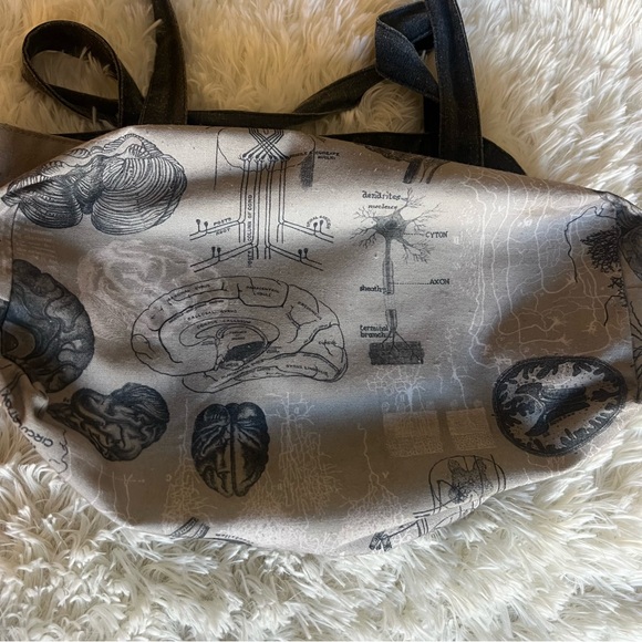Cognitive Surplus neuroscience science brain anatomy canvas tote bag - Picture 3 of 6